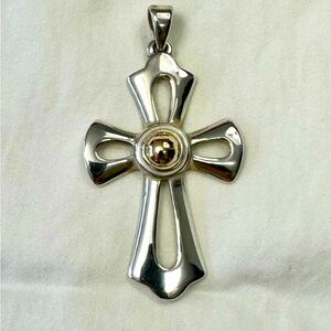 James Avery Two-Tone Cross Pendant in Silver and Gold